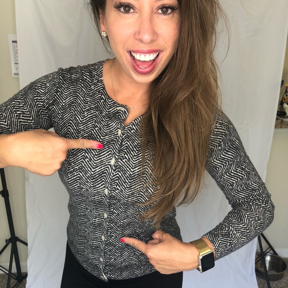 Zig Zag Printed Cardigan